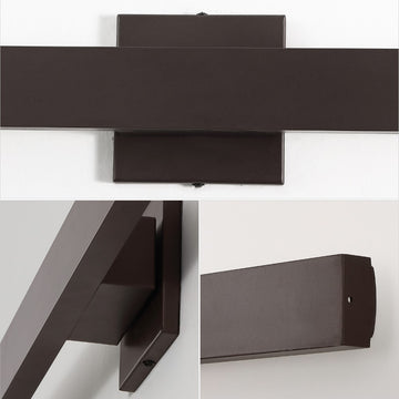 Vara 49.5" Modern Minimalist Indoor/Outdoor Metal 350-Degree Rotate Dimmable Integrated Linear LED Wall Sconce - JONATHAN Y